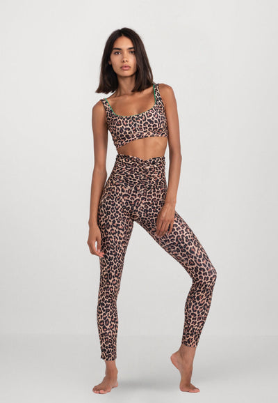 Sculpt-Leggings mit hoher Taille und Animalier-Motiv