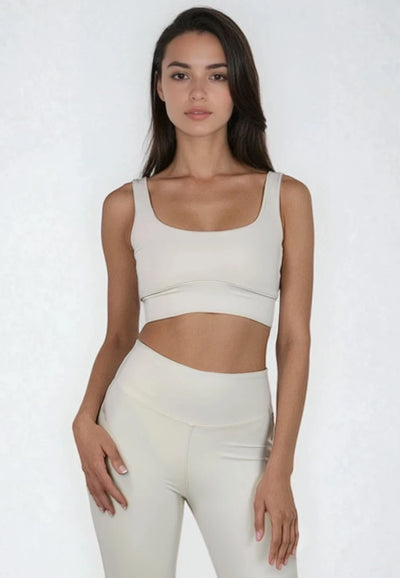 Reggiseno Sportivo in Tessuto ReShape - Ivory